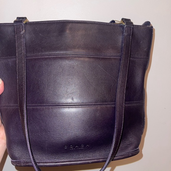 Vintage Coach Tribeca bag // eggplant purple // RARE - Picture 8 of 9